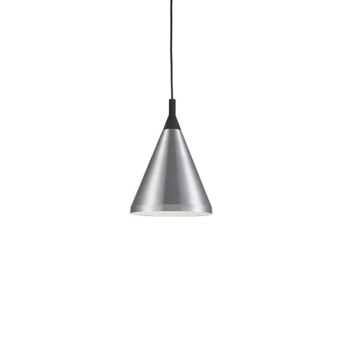 Dorothy 10-in Brushed Nickel With Black Detail 1 Light Socket Pendant (461|492710-BN/BK)