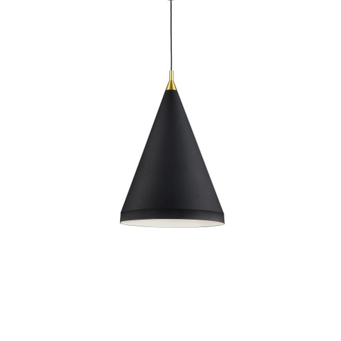 Dorothy 16-in Black With Gold Detail 1 Light Pendant (461|492716-BK/GD)