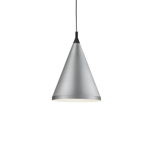 Dorothy 16-in Brushed Nickel With Black Detail 1 Light Pendant (461|492716-BN/BK)