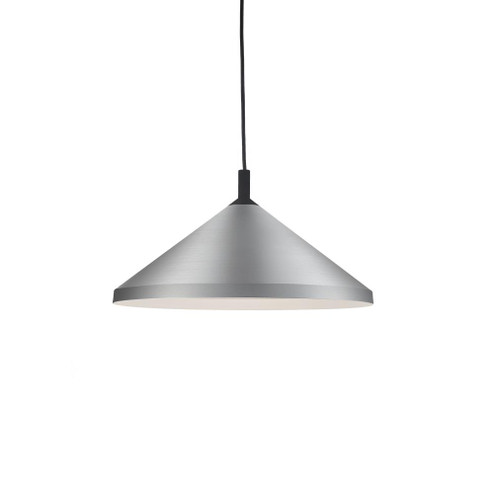 Dorothy 18-in Brushed Nickel With Black Detail 1 Light Socket Pendant (461|493118-BN/BK)