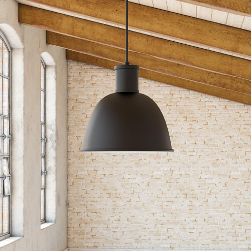 Irving 16-in Black 1 Light Socket Pendant (461|493516-BK)