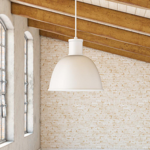 Irving 16-in White 1 Light Pendant (461|493516-WH)