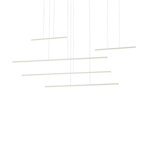 Chute Motion 60-in White LED Multi Pendant (461|MP14960-WH)