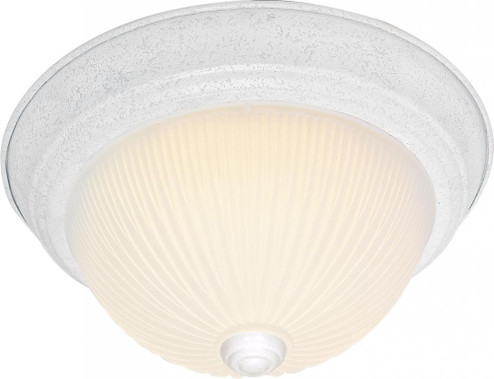 2 Light - 13'' Flush with Frosted Ribbed - Textured White Finish (81|SF76/133)