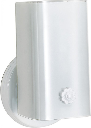 1 Light - 7'' Vanity with White ''U'' Channel Glass with Switch - White Finish (81|SF77/989)