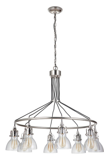 State House 8 Light Chandelier in Polished Nickel (20|51228-PLN)