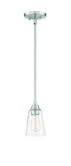 Grace 1 Light Mini Pendant in Brushed Polished Nickel (Clear Seeed Glass) (20|41991-BNK-CS)