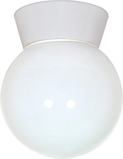 1 Light - 8'' Utility Ceiling with White Glass White Finish (81|SF77/532)