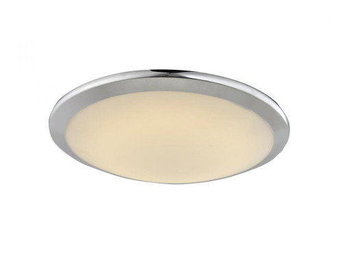 Cermack St. 12'' Round Flush Mount in Chrome with Frosted Glass (4450|HF1101-CH)