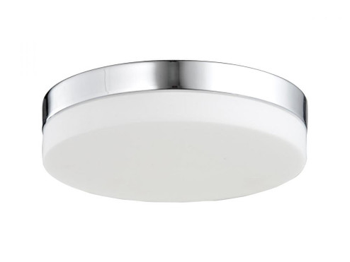 Cermack St. 11''  Round Flush Mount in Chrome with White Glass (4450|HF1107-CH)