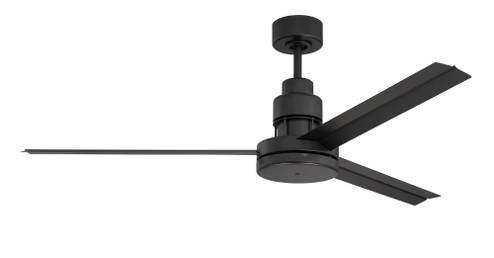 Mondo 54'' 3-Blade Indoor/Outdoor (Damp) Ceiling Fan in Flat Black w/ Flat Black Blades (20|MND54FB3)