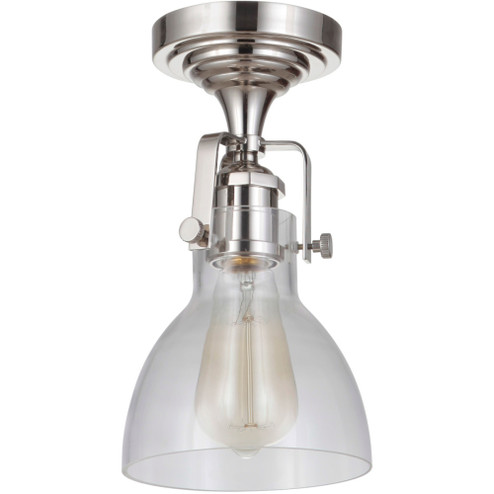 State House 1 Light Clear Dome Semi Flush in Polished Nickel (20|X8317-PLN-C)