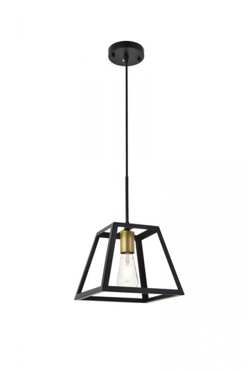 Resolute 1 light brass and black Pendant (758|LD4061D10BRB)