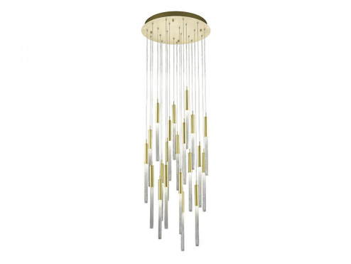 Main Street  21 Light Multi Pendant in Brushed Brass with Studded Glass (4450|HF2021-BOA-BB)