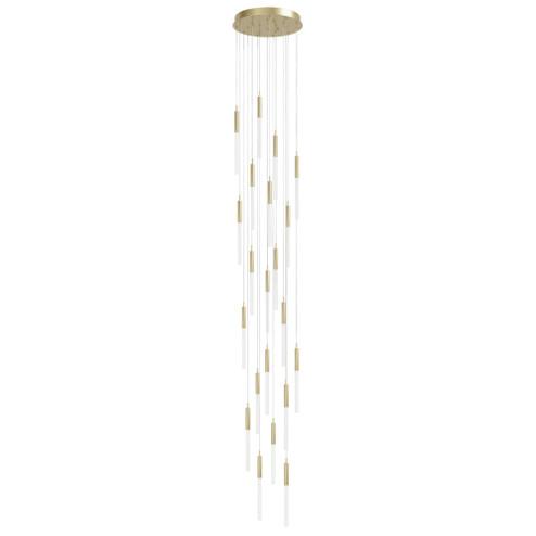 Main Street 21-Light 22''W Chandelier in Brushed Brass/Frost (4450|HF2021-FR-BB)