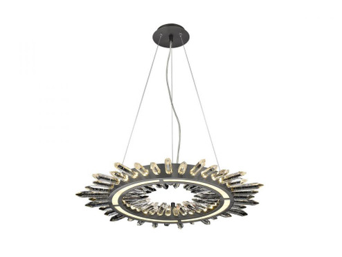 Aspen 27'' LED Pendant in Dark Bronze with Bubbled Crystal Accent (4450|HF3027-DBZ)