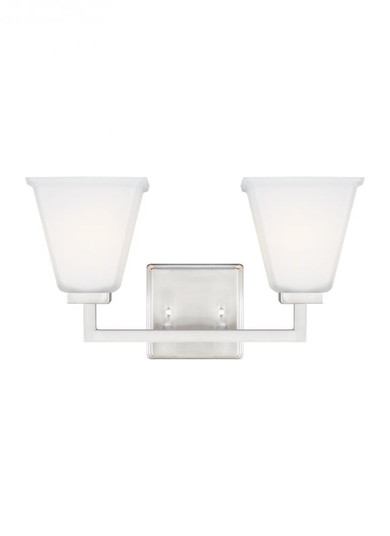 Ellis Harper classic 2-light indoor dimmable bath vanity wall sconce in brushed nickel silver finish (38|4413702-962)