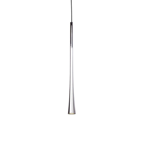 Taper 16-in Chrome Dimmable LED Pendant (461|PD15816-CH)