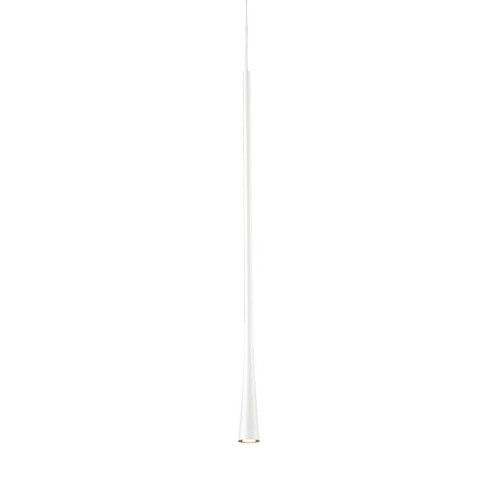 Taper 24-in White Dimmable LED Pendant (461|PD15824-WH)