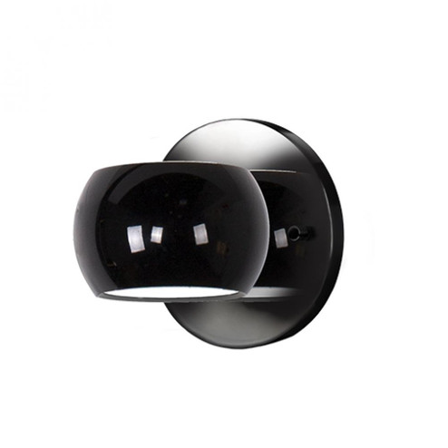 Flux 4-in Gloss Black LED Wall Sconce (461|WS46604-GBK)