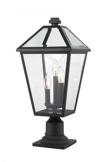 3 Light Outdoor Pier Mounted Fixture (276|579PHBR-533PM-BK)