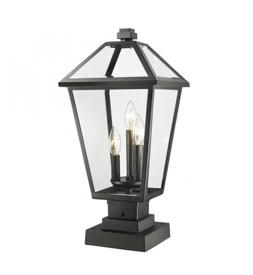 3 Light Outdoor Pier Mounted Fixture (276|579PHBS-SQPM-BK)