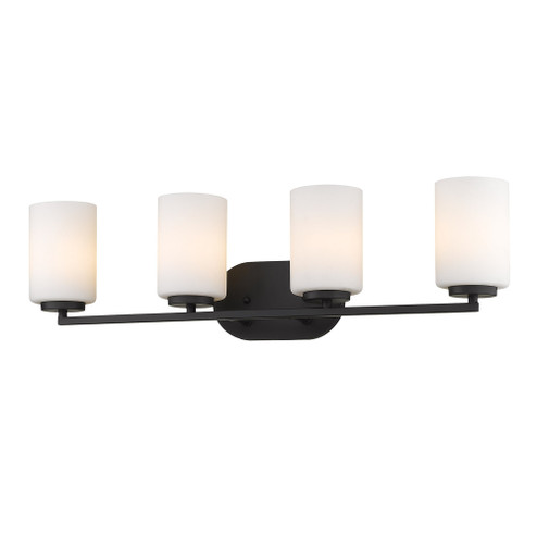 Golden Lighting Manhattan 4-light Vanity in Matte Black (36|2243-BA4 BLK-OP)