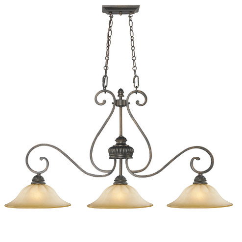 Wry Lighting Mayfair 3-light Pendant in Leather Crackle (36|7116-10 LC)