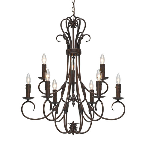 2 Tier - 9 Light Candelabra Chandelier (36|8606-CN9 RBZ)