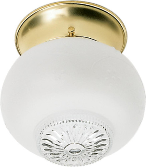 1 Light; 6 in.; Ceiling Fixture; Clear Bottom Squat Ball; Color retail packaging; Polished Brass (81|60/6029)