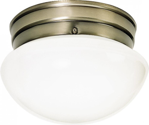 1 Light - 8'' - Flush Mount - Small Antique Brass Mushroom; Color retail packaging (81|60/6114)