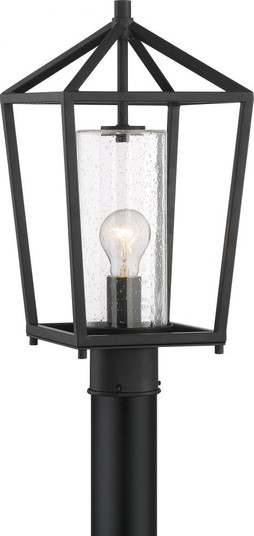 Hopewell- 1 Light Post Lantern - with Clear Seeded Glass - Matte Black Finish (81|60/6595)