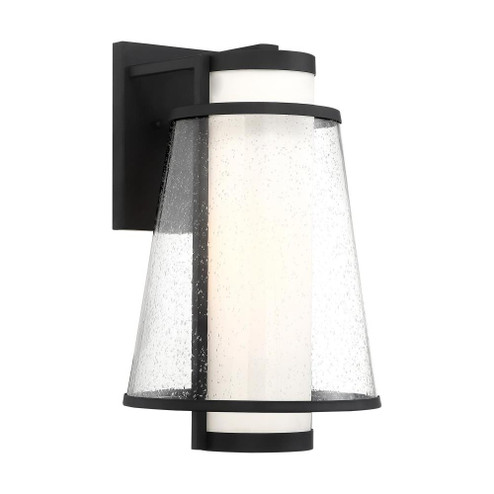 Anau - 1 Light Large Wall Lantern - with Etched Opal and Clear Glass - Matte Black Finish (81|60/6603)