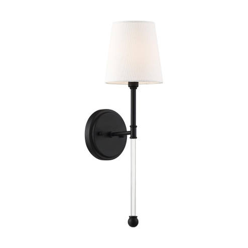 Olmstead - 1 Light Wall Sconce - with White Linen Shade - Aged Bronze Finish (81|60/6689)
