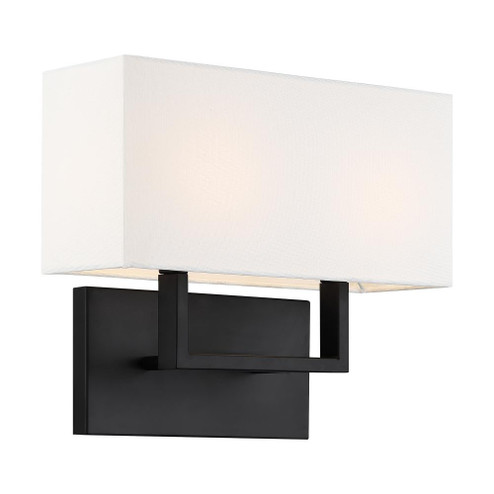 Tribeca - 2 Light Vanity -with White Linen Shade Aged Bronze Finish (81|60/6719)