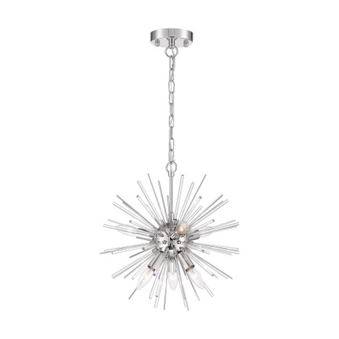 Cirrus - 6 Light Chandelier - with Glass Rods - Polished Nickel Finish (81|60/6991)