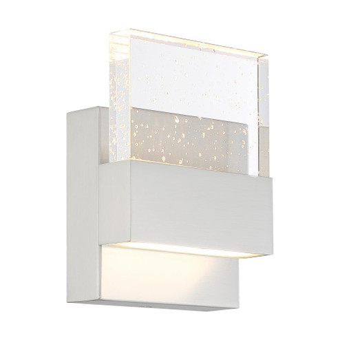 Ellusion - LED Small Wall Sconce - with Seeded Glass - Polished Nickel Finish (81|62/1501)