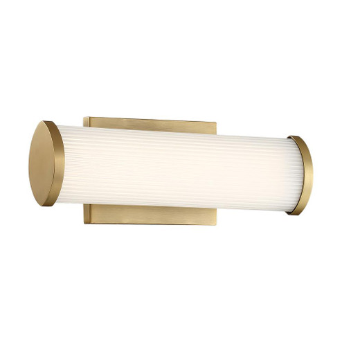 Lena - 12'' LED Vanity - with Striped Acrylic Lens - Brushed Brass Finish (81|62/1591)