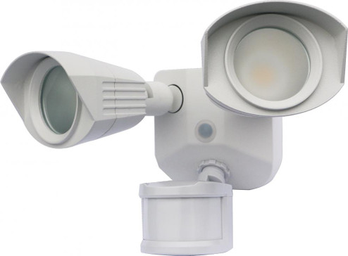 LED Security Light - Dual Head - White Finish - 3000K - with Motion Sensor - 120V (81|65/211)