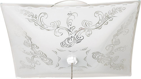 2 Light - 12'' - Ceiling Fixture - Square Floral / with Pull Chain; Color retail packaging (81|60/6113)