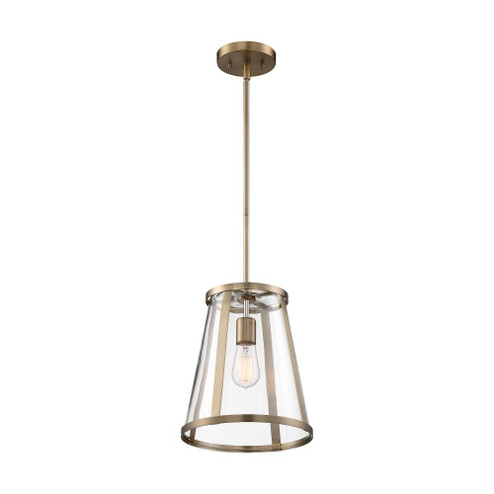 Bruge - 1 Light Pendant - with Clear Glass - Burnished Brass Finish (81|60/6697)