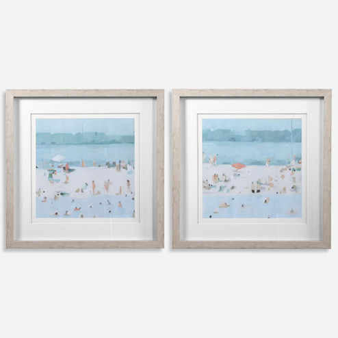 Uttermost Sea Glass Sandbar Framed Prints Set/2 (85|33695)