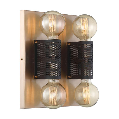 Passage - 4 Light Flush - Copper Brushed Brass Finish with Black Mesh (81|60/6663)