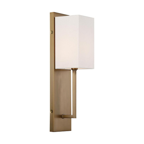 Vesey - 1 Light Wall Sconce - with White Linen Shade - Burnished Brass Finish (81|60/6692)