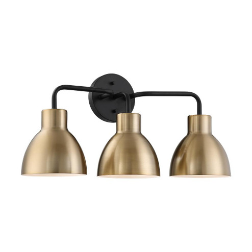 Sloan - 3 Light Vanity - Matte Black and Burnished Brass Finish (81|60/6793)