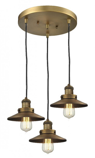 Railroad 3 Light Multi-Pendant (3442|211/3-BB-M4)