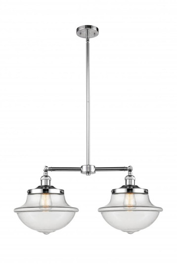 Oxford - 2 Light - 25 inch - Polished Chrome - Stem Hung - Adjustable Island Light (3442|209-PC-G542-LED)