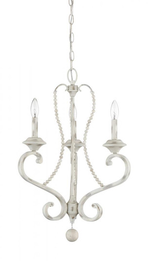 Newport Collection - 3 Light - Chandelier - 18''W - 25''H - Coastal Weathered White Finish (21|94383-CWW)