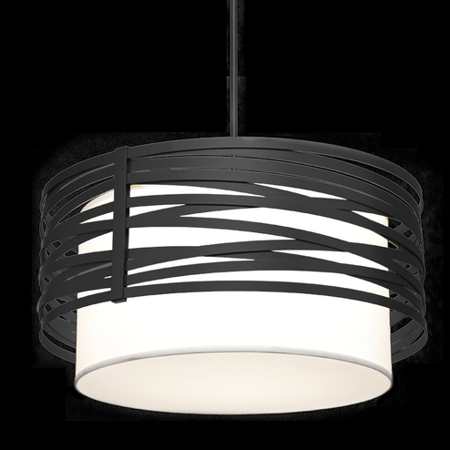 Tempest Drum with Linen Shade - 24-Inch (1289|CHB0013-24-MB-SH-001-E2)
