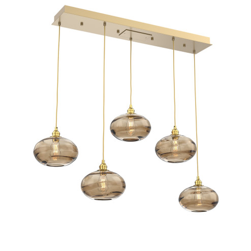 Coppa Linear 5pc Multi-Pendant (1289|PLB0036-05-GB-OB-C01-E2)
